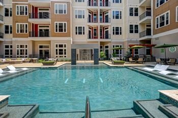 Pool deck and outdoor courtyard